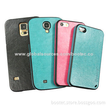 PU Leather Cases for iPhone and Samsung, Comfortable Texture
